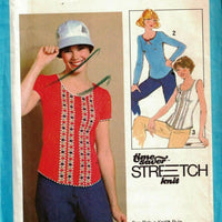 simplicity 8473 pullover top vintage pattern 1970s