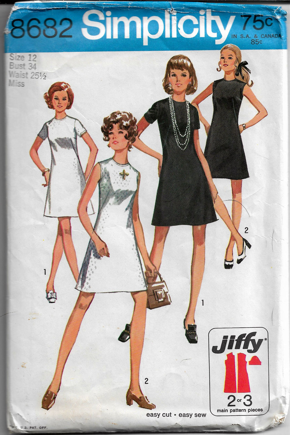 ladies dress vintage pattern simplicity 8632