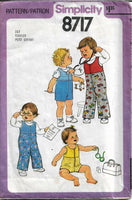 
              simplicity 8717 toddlers overalls vintage pattern
            