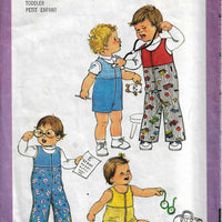 simplicity 8717 toddlers overalls vintage pattern