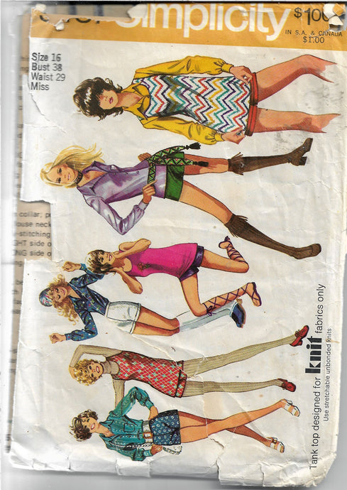 simplicity 9487 vintage pattern 1970s