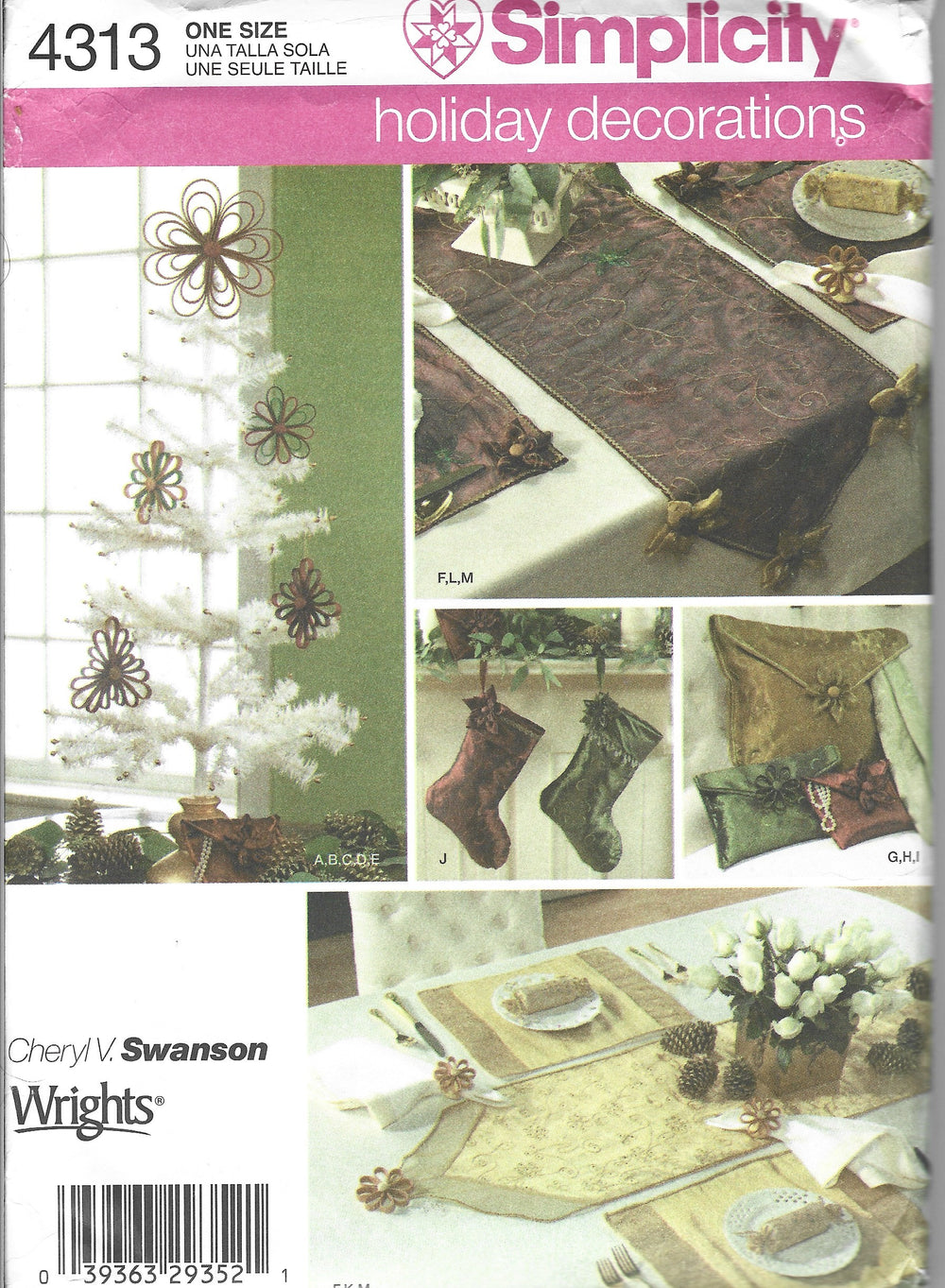 simplicity 4313 christmas craft pattern