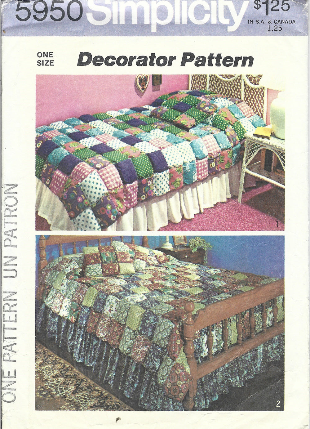 Simplicity 5950 quilt craft vintage pattern