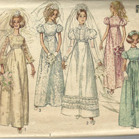 Simplicity 8589 wedding gown vintage pattern