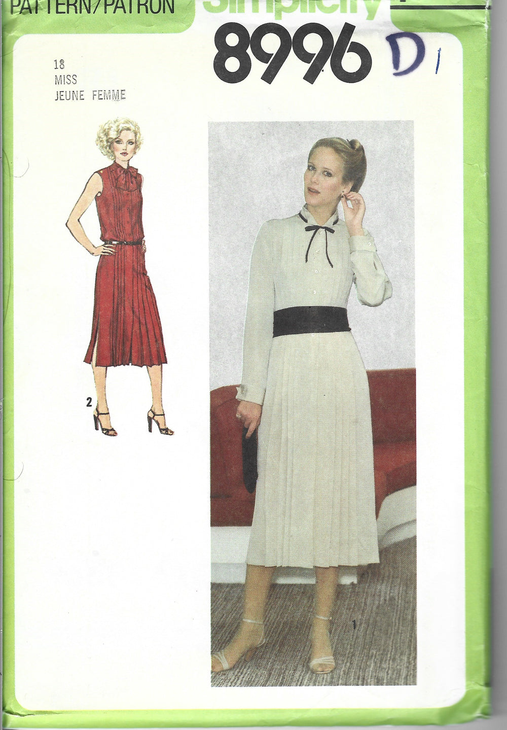 Simplicity 8996 dress vintage pattern