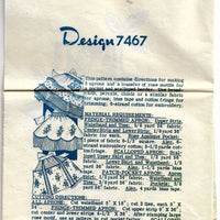Vintage Transfer Pattern Apron Rose Motif Design 7467 - VintageStitching - Vintage Sewing Patterns