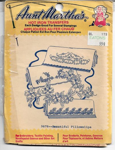 Vintage Transfer Pattern Aunt Marthas 3678 Pillowcase Floral Motif - VintageStitching - Vintage Sewing Patterns