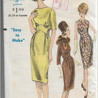 Vogue 5753 Vintage Sewing Pattern 1960s Ladies Sheath Dress - VintageStitching - Vintage Sewing Patterns