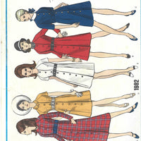 Vogue 1982 Basic Design Ladies Button Front Dress Vintage Sewing Pattern 1960s