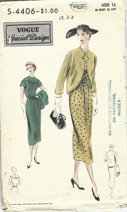 vogue s4406 special design dress pattern