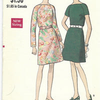 Vogue 7503  Ladies Back Buttoned Dress Vintage Sewing Pattern 1960s