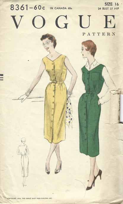 vogue 8361 dress vintage pattern