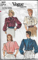 
              vogue 8464 blouse vintage pattern 1980s
            