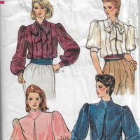 vogue 8464 blouse vintage pattern 1980s
