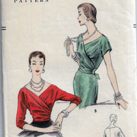 vogue 8494 vintage blouse pattern 1950s