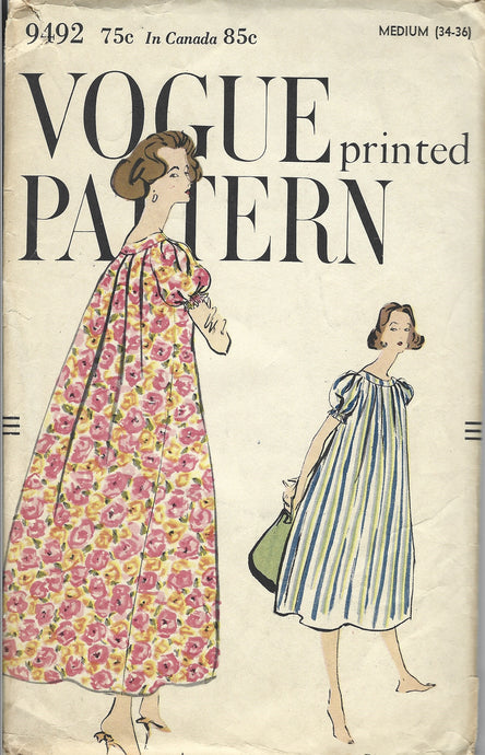 vogue 9492 mumu dress vintage pattern